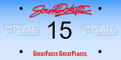 15 South Dakota License Plate