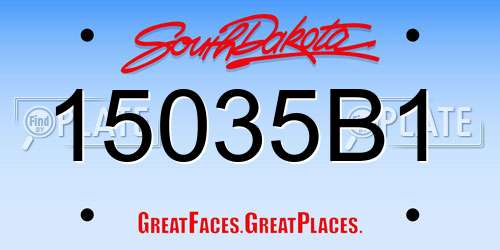 15035B1 South Dakota License Plate