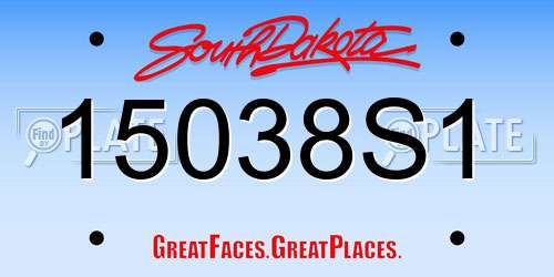15038S1 South Dakota License Plate