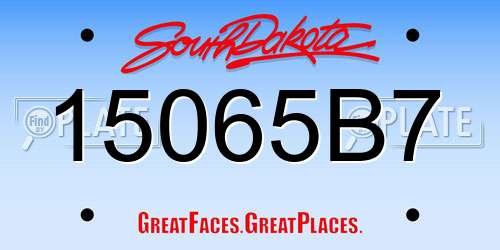 15065B7 South Dakota License Plate