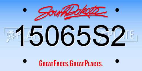 15065S2 South Dakota License Plate
