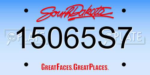 15065S7 South Dakota License Plate