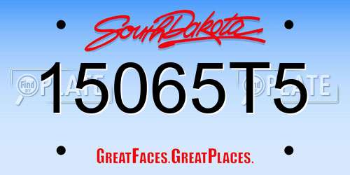 15065T5 South Dakota License Plate