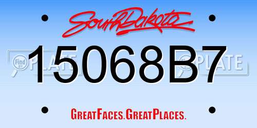 15068B7 South Dakota License Plate