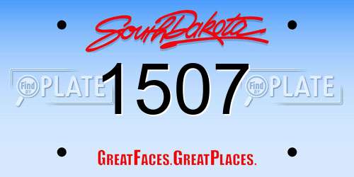 1507 South Dakota License Plate