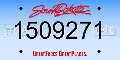 1509271 South Dakota License Plate