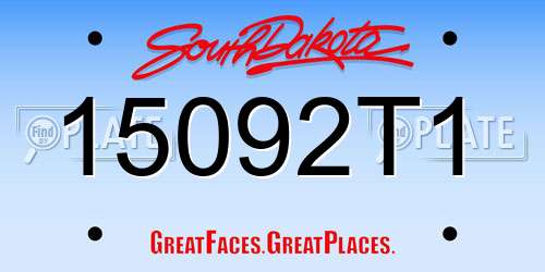 15092T1 South Dakota License Plate