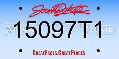 15097T1 South Dakota License Plate