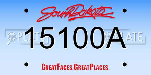 15100A South Dakota License Plate