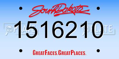 1516210 South Dakota License Plate