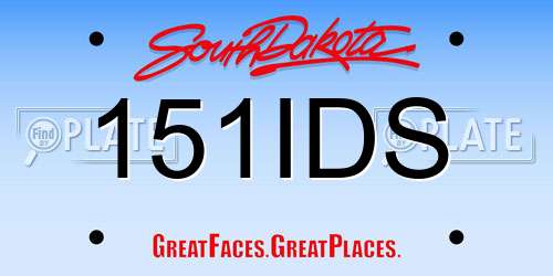 151IDS South Dakota License Plate