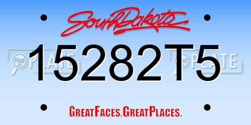 15282T5 South Dakota License Plate