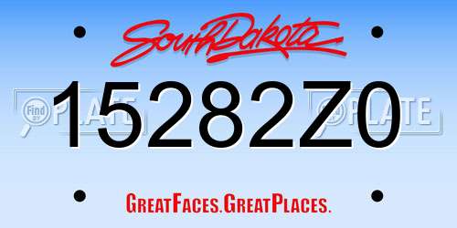 15282Z0 South Dakota License Plate