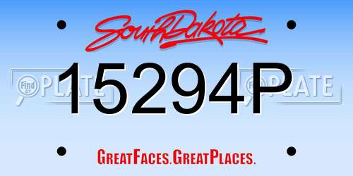 15294P South Dakota License Plate