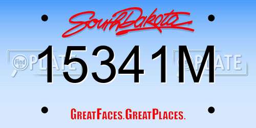 15341M South Dakota License Plate