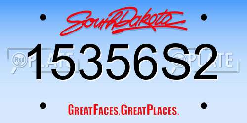 15356S2 South Dakota License Plate