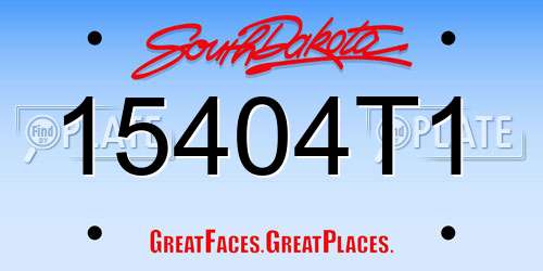 15404T1 South Dakota License Plate