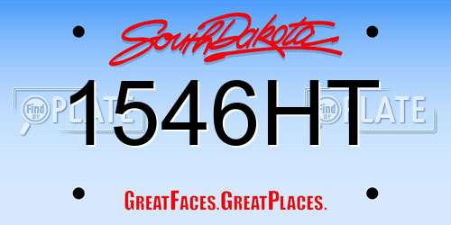 1546HT South Dakota License Plate