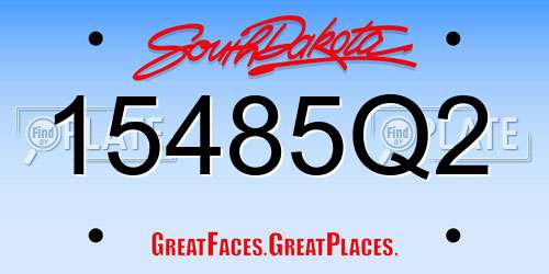 15485Q2 South Dakota License Plate