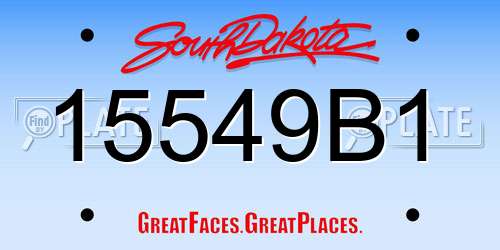 15549B1 South Dakota License Plate