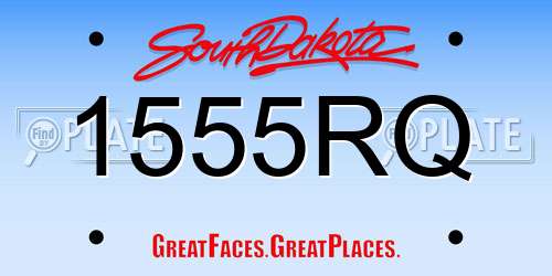 1555RQ South Dakota License Plate