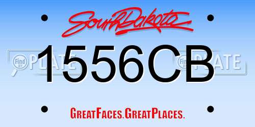 1556CB South Dakota License Plate
