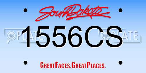 1556CS South Dakota License Plate