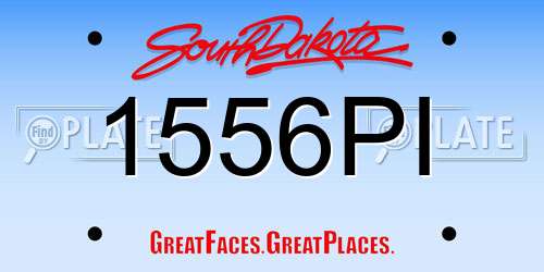 1556PI South Dakota License Plate