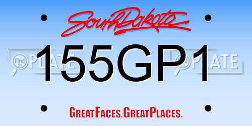 155GP1 South Dakota License Plate