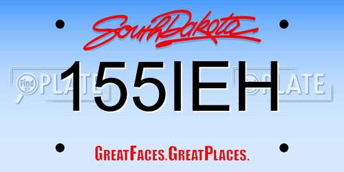 155IEH South Dakota License Plate