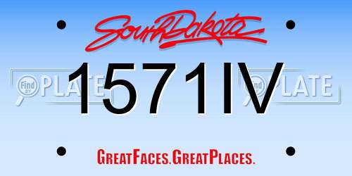 1571IV South Dakota License Plate