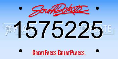 1575225 South Dakota License Plate