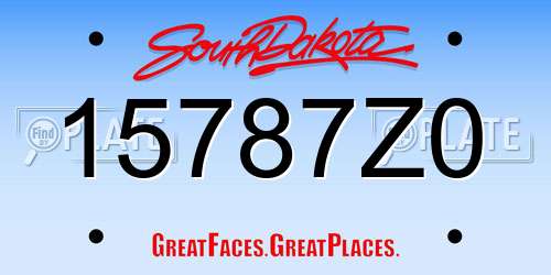 15787Z0 South Dakota License Plate