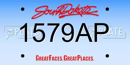 1579AP South Dakota License Plate