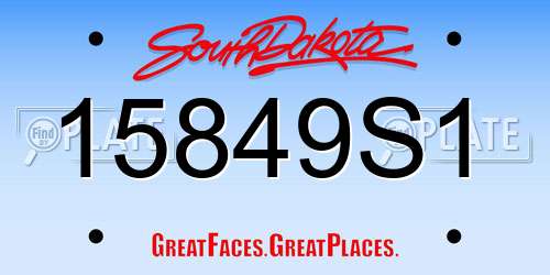 15849S1 South Dakota License Plate