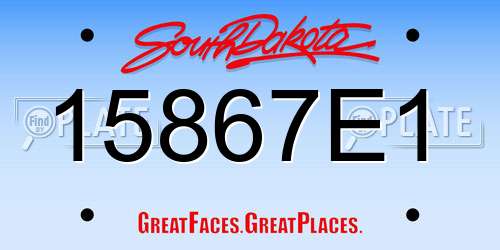 15867E1 South Dakota License Plate