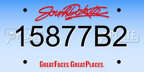 15877B2 South Dakota License Plate