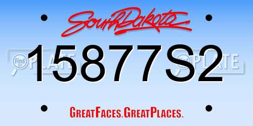 15877S2 South Dakota License Plate
