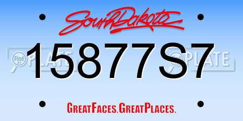 15877S7 South Dakota License Plate