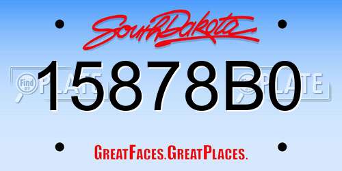 15878B0 South Dakota License Plate