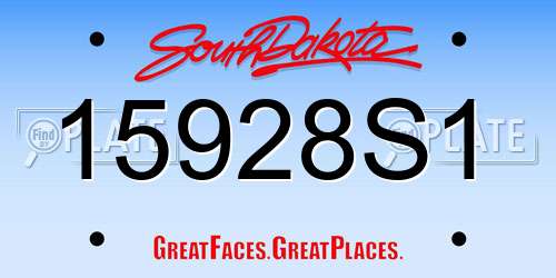 15928S1 South Dakota License Plate