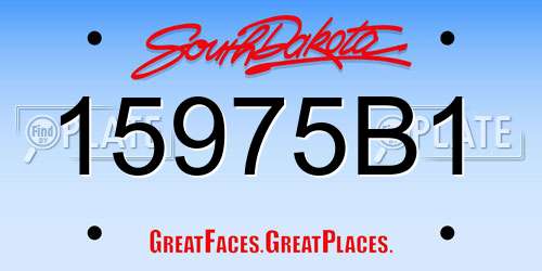 15975B1 South Dakota License Plate