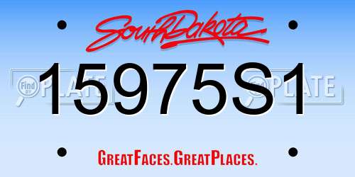 15975S1 South Dakota License Plate