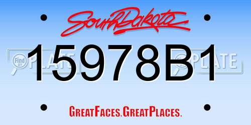 15978B1 South Dakota License Plate