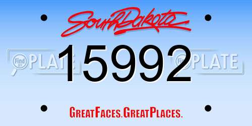 15992 South Dakota License Plate