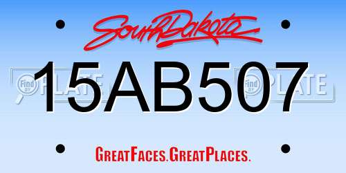 15AB507 South Dakota License Plate