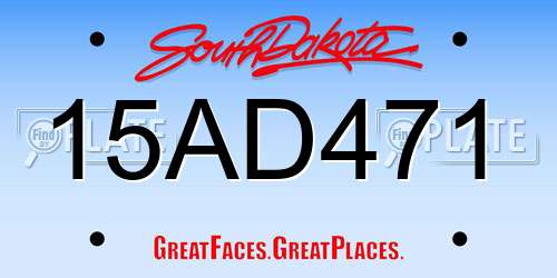 15AD471 South Dakota License Plate