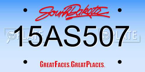 15AS507 South Dakota License Plate