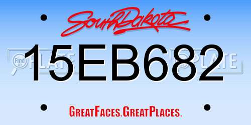 15EB682 South Dakota License Plate