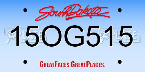 15OG515 South Dakota License Plate